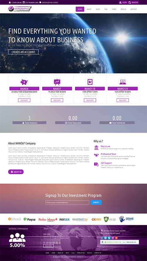 HYIP Template Preview