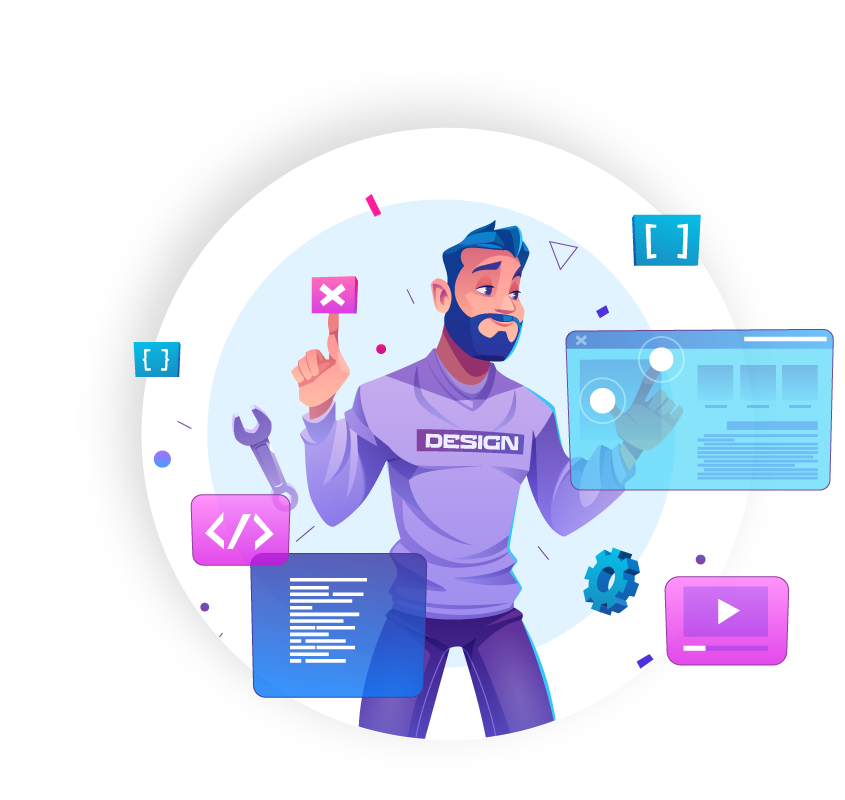 Modern Web Development Concept
