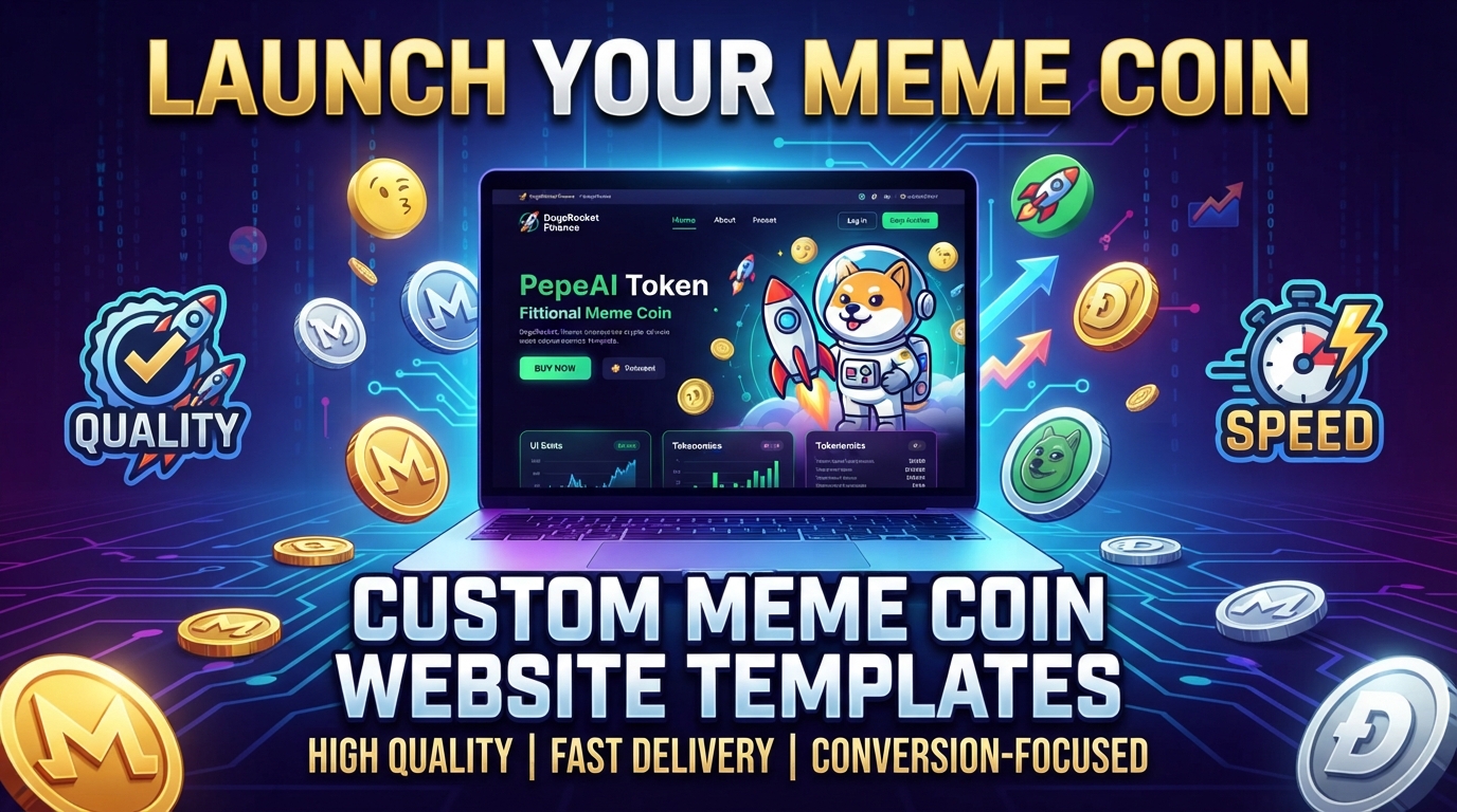 Launching a Crypto Project? Why You Need a Custom Meme Coin Website Template