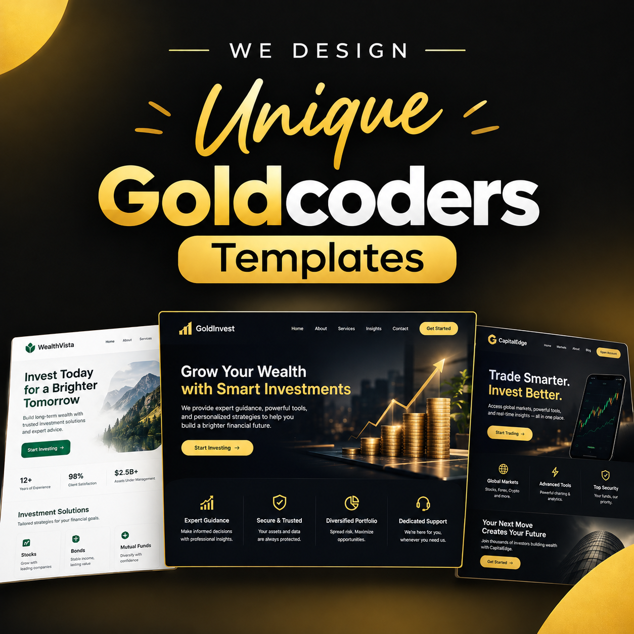 unique goldcoders templates